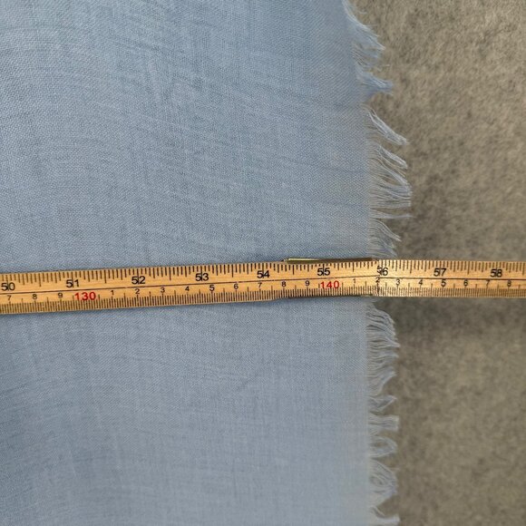 Chicos Alayna Oversized Blanket Oblong Scarf Pale Parisian Blue Lightweight NEW - Picture 10 of 10